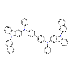 N,N'-Bis[9-(2-naphthyl)-9H-carbazol-3-yl]-N,N'-diphenyl-4,4'-biphenyldiamine结构式