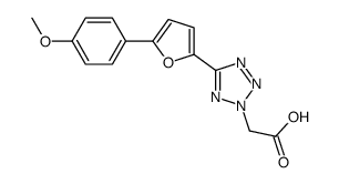 2-[5-[5-(4-methoxyphenyl)furan-2-yl]tetrazol-2-yl]acetic acid结构式