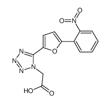 2-[5-[5-(2-nitrophenyl)furan-2-yl]tetrazol-1-yl]acetic acid Structure