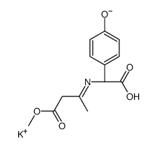 potassium (R)-(4-hydroxyphenyl)[(3-methoxy-1-methyl-3-oxopropylidene)amino]acetate结构式
