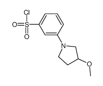 3-(3-methoxypyrrolidin-1-yl)benzenesulfonyl chloride结构式