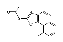S-(9-methyl-[1,3]oxazolo[4,5-c]quinolin-2-yl) ethanethioate结构式