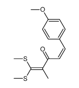 (Z)-5-(4-Methoxy-phenyl)-2-methyl-1,1-bis-methylsulfanyl-penta-1,4-dien-3-one结构式