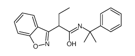 2-(1,2-benzoxazol-3-yl)-N-(2-phenylpropan-2-yl)butanamide Structure