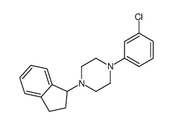 1-(3-chlorophenyl)-4-(2,3-dihydro-1H-inden-1-yl)piperazine结构式