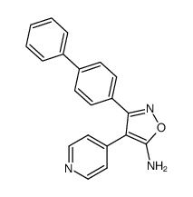 5-amino-3-(4-biphenyl)-4-(4-pyridyl)isoxazole Structure
