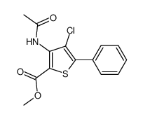 methyl 3-acetamido-4-chloro-5-phenylthiophene-2-carboxylate结构式