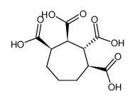 (+-)-cycloheptane-1r,2c,3t,4c-tetracarboxylic acid Structure