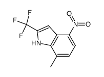 7-methyl-4-nitro-2-trifluoromethyl-1H-indole结构式