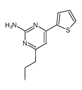 4-propyl-6-thiophen-2-yl-pyrimidin-2-ylamine结构式