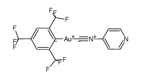 [Au(2,4,6-tris(trifluoromethyl)phenyl)(CNPy-4)]结构式