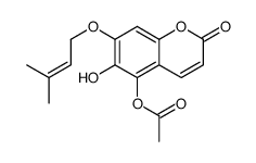 [6-hydroxy-7-(3-methylbut-2-enoxy)-2-oxochromen-5-yl] acetate Structure