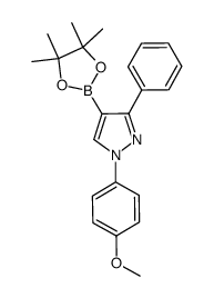 1-(4-methoxyphenyl)-3-phenyl-4-(4,4,5,5-tetramethyl-1,3,2-dioxaborolan-2-yl)-1H-pyrazole结构式
