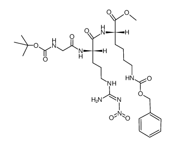 Boc-Gly-Arg(NO2)-Lys(Z)-OMe结构式