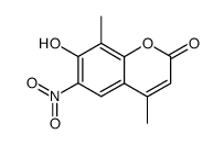 7-HYDROXY-4,8-DIMETHYL-6-NITRO-2H-CHROMEN-2-ONE structure