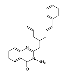 3-amino-2-(2-prop-2-enyl-5-phenylpent-4-enyl)quinazolin-4(3H)-one Structure