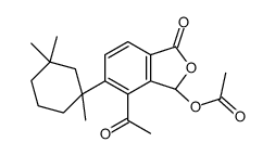 (3S)-4-Acetyl-1,3-dihydro-1-oxo-5-[(1S)-1,3,3-trimethylcyclohexyl]isobenzofuran-3-ol acetate结构式