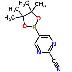 2-氰基嘧啶-5-硼酸频那酯结构式
