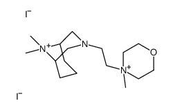 4-[2-(9,9-dimethyl-3-aza-9-azoniabicyclo[3.3.1]nonan-3-yl)ethyl]-4-methylmorpholin-4-ium,diiodide Structure