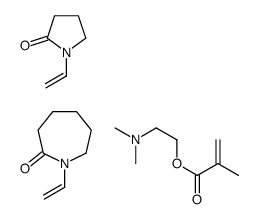 2-(dimethylamino)ethyl 2-methylprop-2-enoate,1-ethenylazepan-2-one,1-ethenylpyrrolidin-2-one结构式