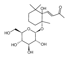 [(1R)-1α,3,3-Trimethyl-2α-hydroxy-2-[(1E)-3-oxo-1-butenyl]cyclohexan-1β-yl]β-D-glucopyranoside结构式