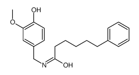 N-[(4-hydroxy-3-methoxyphenyl)methyl]-6-phenylhexanamide结构式