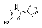 5-(1H-PYRROL-2-YL)-1,3,4-OXADIAZOLE-2-THIOL结构式