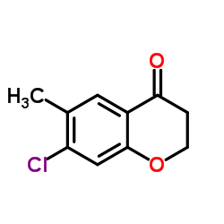 7-Chloro-6-methyl-2,3-dihydro-4H-chromen-4-one结构式