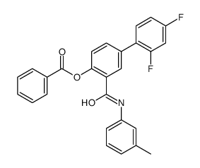 24-二氟-3-(间甲苯氨基甲酰)联苯-4-苯甲酸结构式