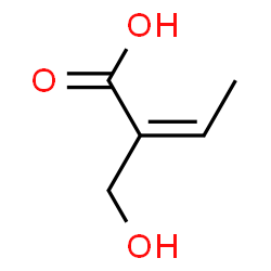 (Z)-2-Hydroxymethyl-2-butenoic acid结构式