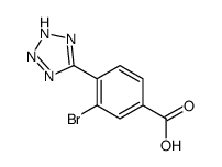 3-bromo-4-(2H-tetrazol-5-yl)benzoic acid Structure