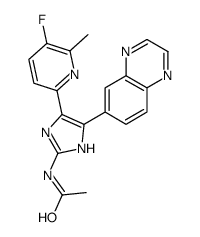 N-(5-(5-FLUORO-6-METHYLPYRIDIN-2-YL)-4-(QUINOXALIN-6-YL)-1H-IMIDAZOL-2-YL)ACETAMIDE structure