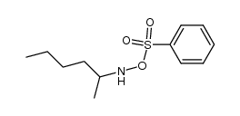 N-(hexan-2-yl)-O-(phenylsulfonyl)hydroxylamine, hydrogen salt Structure