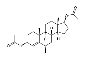 3β,17β-diacetoxy-6β-methyl-androst-4-ene Structure