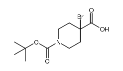 4-bromo-piperidine-1,4-dicarboxylic acid mono-tert-butyl ester Structure