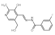 pyridoxal 3-fluorobenzoyl hydrazone结构式