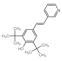 2,6-di-tert-butyl-4-(2-(3-pyridinyl)ethenyl)phenol结构式