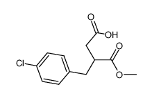 3-[(4-chlorophenyl)methyl]-4-methoxy-4-oxobutanoic acid结构式
