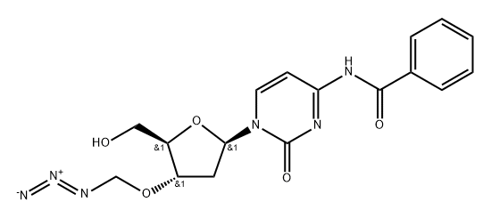 N4-Benzoyl-3'-O-(azidomethyl)-2'-deoxycytidine结构式