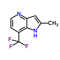 2-Methyl-7-(trifluoromethyl)-1H-pyrrolo[3,2-b]pyridine结构式