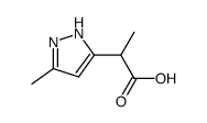 2-(3-Methyl-1H-pyrazol-5-yl)propanoic acid结构式