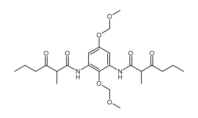 N,N'-(2,5-bis(methoxymethoxy)-1,3-phenylene)bis(2-methyl-3-oxohexanamide)结构式