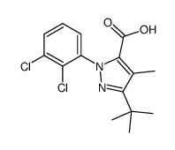 5-tert-butyl-2-(2,3-dichlorophenyl)-4-methylpyrazole-3-carboxylic acid Structure