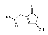 2-carboxymethyl-4R-hydroxy-2-cyclopenten-1-one结构式