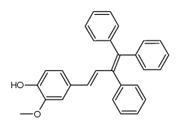 (3E)-4-(4-hydroxy-3-methoxyphenyl)-1,1,2-triphenyl-1,3-butadiene结构式