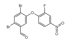 2,4-dibromo-5-(2-fluoro-4-nitrophenoxy)benzaldehyde Structure