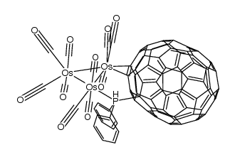 Os3(CO)10(μ,η3-(PPh2)C60H) Structure