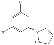 (2S)-2-(3,5-DICHLOROPHENYL)PYRROLIDINE结构式