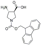 TRANS-4-AMINO-1-FMOC-PYRROLIDINE-3-CARBOXYLICACID Structure