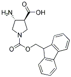 TRANS-4-AMINO-1-FMOC-PYRROLIDINE-3-CARBOXYLICACID structure